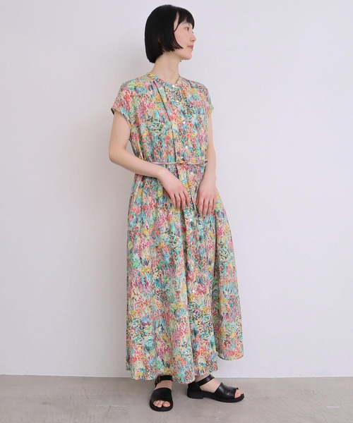 l'atelier du savon（アトリエドサボン）の「●生い茂る野原のプリント　ワンピース（ワンピース・レディース・オレンジ/ピンク・FREE）」の12枚目の写真