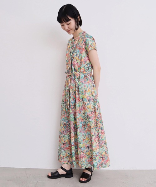 l'atelier du savon（アトリエドサボン）の「●生い茂る野原のプリント　ワンピース（ワンピース・レディース・オレンジ/ピンク・FREE）」の13枚目の写真