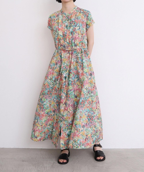 l'atelier du savon（アトリエドサボン）の「●生い茂る野原のプリント　ワンピース（ワンピース・レディース・オレンジ/ピンク・FREE）」の16枚目の写真