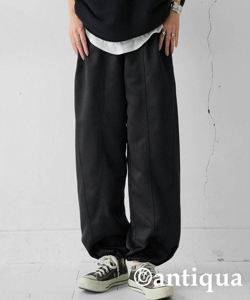 antiqua(アンティカ)の「ツイルジョガーパンツ(その他パンツ・レディース・ブラック/カーキ・ONESIZE)」の2枚目の写真