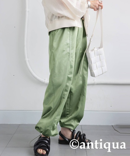 antiqua(アンティカ)の「ツイルジョガーパンツ(その他パンツ・レディース・ブラック/カーキ・ONESIZE)」の4枚目の写真