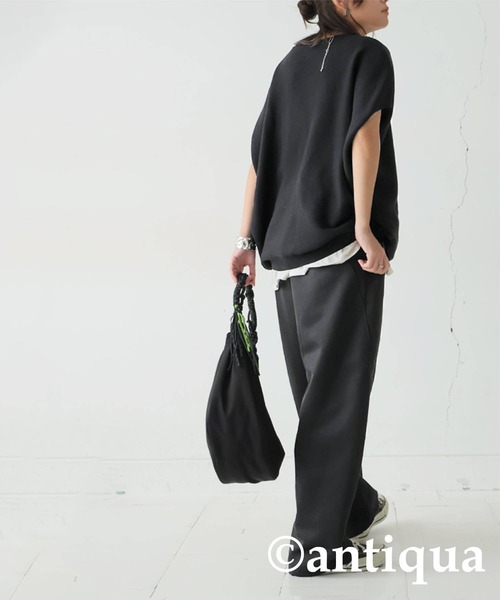 antiqua(アンティカ)の「ツイルジョガーパンツ(その他パンツ・レディース・ブラック/カーキ・ONESIZE)」の7枚目の写真