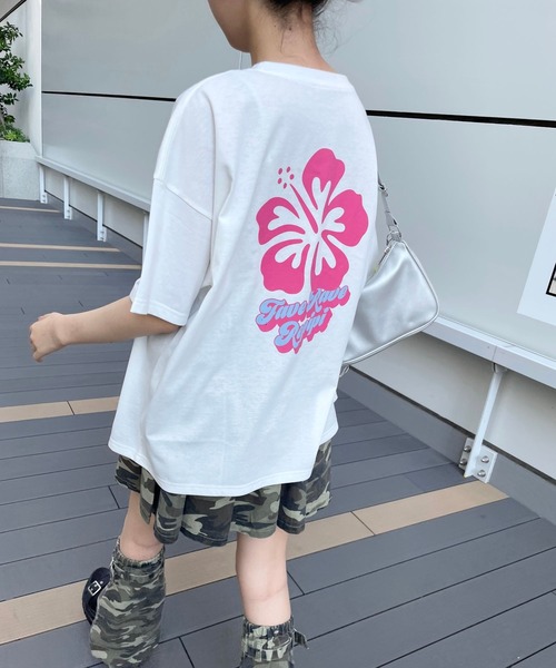 repipi armario（レピピ アルマリオ）の「チョベリグルーズTEE（Tシャツ/カットソー・キッズ・イエロー/ブラック系3/ホワイト系2/ホワイト系1/ブラック系1/ブラック系2/ホワイト系3/ピンク/サックスブルー/ブラック系4/ブラック系5/ホワイト系4/ホワイト系5/ホワイト系6/イエロー系2/ピンク系2・LARGE/MEDIUM/SMALL）」の7枚目の写真