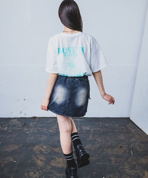 repipi armario（レピピ アルマリオ）の「チョベリグルーズTEE（Tシャツ/カットソー・キッズ・イエロー/ブラック系3/ホワイト系2/ホワイト系1/ブラック系1/ブラック系2/ホワイト系3/ピンク/サックスブルー/ブラック系4/ブラック系5/ホワイト系4/ホワイト系5/ホワイト系6/イエロー系2/ピンク系2・LARGE/MEDIUM/SMALL）」の18枚目の写真