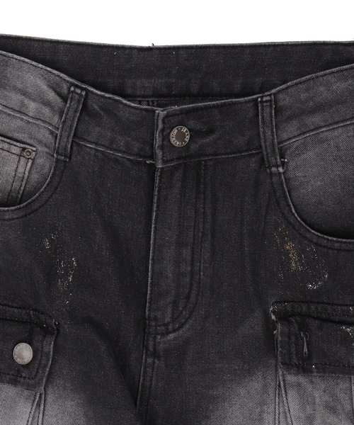 Figments（フィグメンツ）の「ブラストマルチカーゴデニム（デニムパンツ・レディース・ブラック・SMALL/MEDIUM/LARGE）」の4枚目の写真