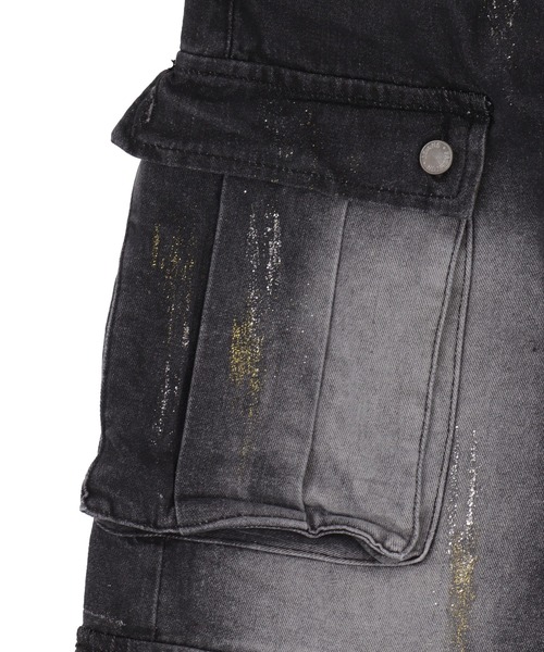 Figments（フィグメンツ）の「ブラストマルチカーゴデニム（デニムパンツ・レディース・ブラック・SMALL/MEDIUM/LARGE）」の7枚目の写真