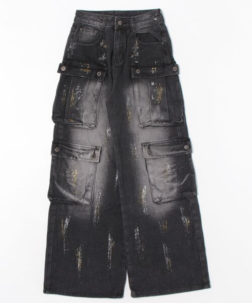 Figments（フィグメンツ）の「ブラストマルチカーゴデニム（デニムパンツ・レディース・ブラック・SMALL/MEDIUM/LARGE）」の18枚目の写真