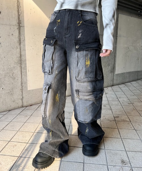 DimMoire デコデニムパンツ Black&White ♡ DimMoire デコデニムパンツ