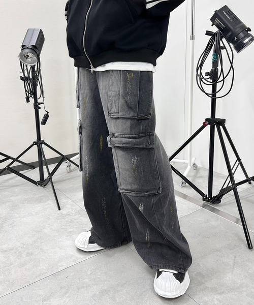 Figments（フィグメンツ）の「ブラストマルチカーゴデニム（デニムパンツ・レディース・ブラック・SMALL/MEDIUM/LARGE）」の16枚目の写真