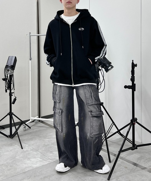 Figments（フィグメンツ）の「ブラストマルチカーゴデニム（デニムパンツ・レディース・ブラック・SMALL/MEDIUM/LARGE）」の17枚目の写真