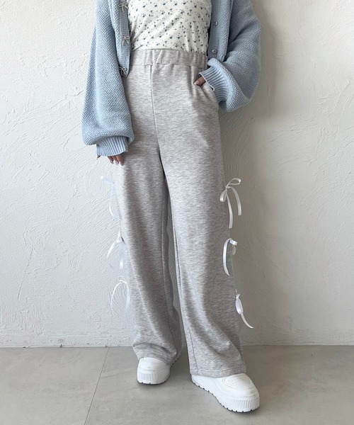apres jour（アプレジュール）の「スウェットリボンパンツ（その他パンツ・レディース・ブラック/ピンク/グレー・X-LARGE/フリー）」の8枚目の写真