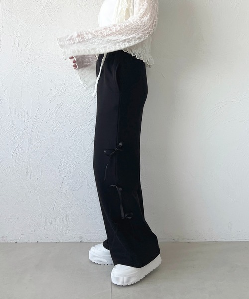 apres jour（アプレジュール）の「スウェットリボンパンツ（その他パンツ・レディース・ブラック/ピンク/グレー・X-LARGE/フリー）」の5枚目の写真