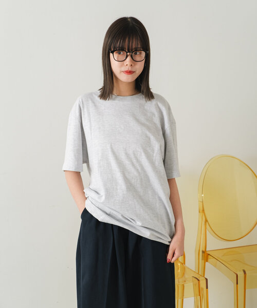 WHIMSIC（ウィムジック）の「*【WHIMSIC】スーベニアTシャツ（Tシャツ/カットソー・レディース・ライトグレー/ホワイト/ブラック/ベージュ・FREE）」の10枚目の写真