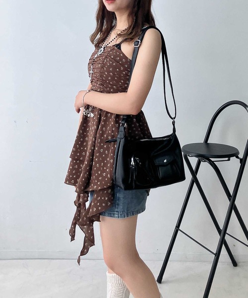 アナイ　ネオンツイードヘムフリル ワンピース ラッフルフリルシフォンワンピース[品番：IGAW0004222]｜axes