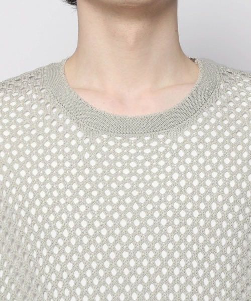 HARE（ハレ）の「オーバーメッシュニットSS(HARE)（ニット/セーター・メンズ・ブラック/グレー/イエロー・MEDIUM/SMALL）」の22枚目の写真