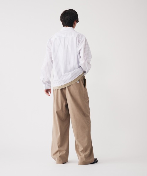 Adoon plain(アドーンプレーン)の「Long Sleeve Layered Stripe Shirt / ロングスリ―ブレイヤードストライプシャツ(シャツ/ブラウス・メンズ・ブルー/ブラック・LARGE/MEDIUM)」の12枚目の写真