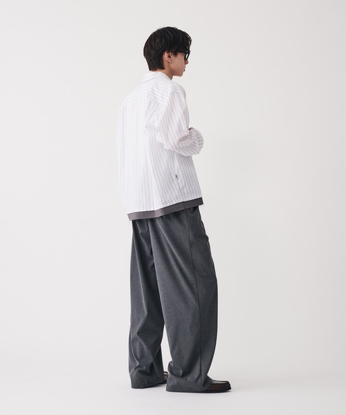 Adoon plain(アドーンプレーン)の「Long Sleeve Layered Stripe Shirt / ロングスリ―ブレイヤードストライプシャツ(シャツ/ブラウス・メンズ・ブルー/ブラック・LARGE/MEDIUM)」の17枚目の写真