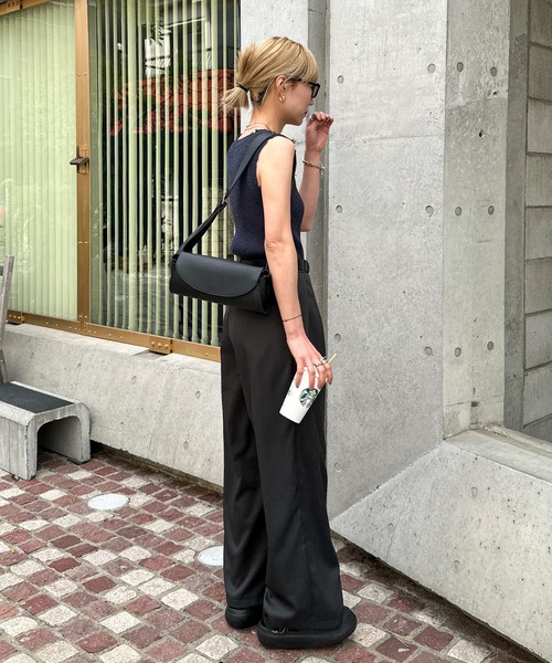 feepur（フェピュール）の「【ハンドウォッシャブル】フリンジノースリニット（タンクトップ・レディース・ブラウン/オフホワイト/ネイビー・MEDIUM）」の20枚目の写真