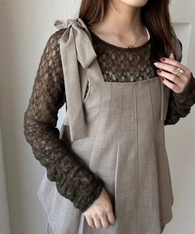 apres jour clair | 【apres jour clair】シャーリングレーストップス(Tシャツ/カットソー)