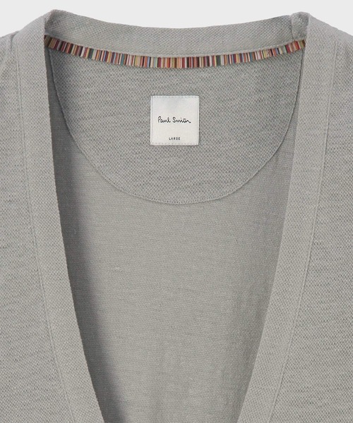 Paul Smith（ポールスミス）の「カラーリネン 鹿の子 カーディガン / 153505 337B（カーディガン/ボレロ・メンズ・ライトグリーン/ローズ/ネイビー・MEDIUM/LARGE/X-LARGE）」の7枚目の写真