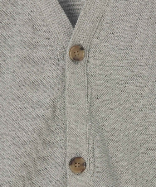 Paul Smith（ポールスミス）の「カラーリネン 鹿の子 カーディガン / 153505 337B（カーディガン/ボレロ・メンズ・ライトグリーン/ローズ/ネイビー・MEDIUM/LARGE/X-LARGE）」の8枚目の写真