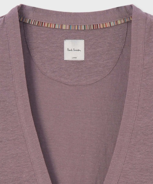 Paul Smith（ポールスミス）の「カラーリネン 鹿の子 カーディガン / 153505 337B（カーディガン/ボレロ・メンズ・ライトグリーン/ローズ/ネイビー・MEDIUM/LARGE/X-LARGE）」の10枚目の写真