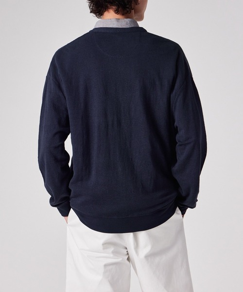 Paul Smith（ポールスミス）の「カラーリネン 鹿の子 カーディガン / 153505 337B（カーディガン/ボレロ・メンズ・ライトグリーン/ローズ/ネイビー・MEDIUM/LARGE/X-LARGE）」の15枚目の写真