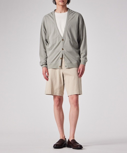 Paul Smith（ポールスミス）の「カラーリネン 鹿の子 カーディガン / 153505 337B（カーディガン/ボレロ・メンズ・ライトグリーン/ローズ/ネイビー・MEDIUM/LARGE/X-LARGE）」の16枚目の写真