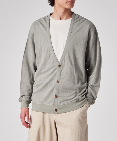 Paul Smith（ポールスミス）の「カラーリネン 鹿の子 カーディガン / 153505 337B（カーディガン/ボレロ・メンズ・ライトグリーン/ローズ/ネイビー・MEDIUM/LARGE/X-LARGE）」の17枚目の写真