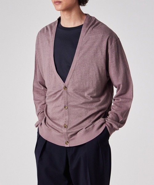 Paul Smith（ポールスミス）の「カラーリネン 鹿の子 カーディガン / 153505 337B（カーディガン/ボレロ・メンズ・ライトグリーン/ローズ/ネイビー・MEDIUM/LARGE/X-LARGE）」の20枚目の写真