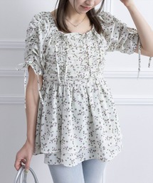 CLEAR BASIC | ドロストリボンペプラムブラウス[バレエコア 着回し抜群](シャツ/ブラウス)