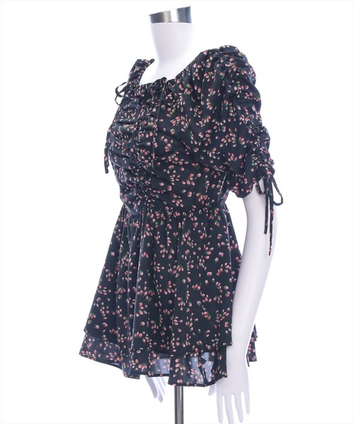 CLEAR BASIC（クリアベーシック）の「ドロストリボンペプラムブラウス[バレエコア 着回し抜群]≪SS新作≫（シャツ/ブラウス・レディース・イエロー/オフホワイト/ネイビー/ブラック系その他/ホワイト系その他・F）」の10枚目の写真