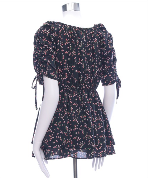 CLEAR BASIC（クリアベーシック）の「ドロストリボンペプラムブラウス[バレエコア 着回し抜群]≪SS新作≫（シャツ/ブラウス・レディース・イエロー/オフホワイト/ネイビー/ブラック系その他/ホワイト系その他・F）」の12枚目の写真