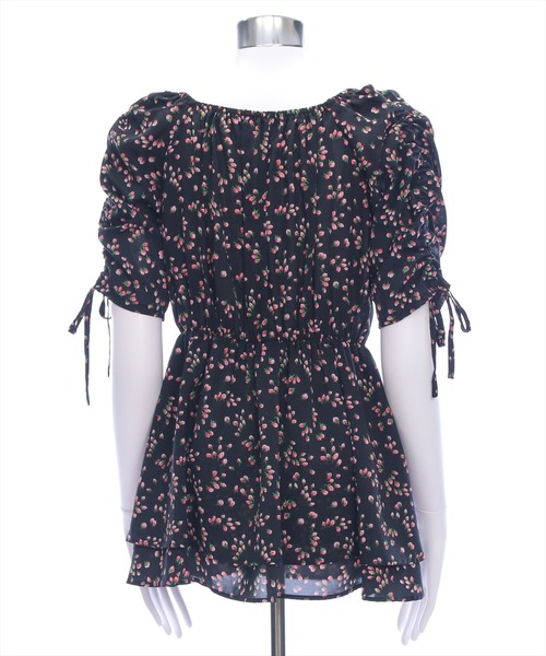 CLEAR BASIC（クリアベーシック）の「ドロストリボンペプラムブラウス[バレエコア 着回し抜群]≪SS新作≫（シャツ/ブラウス・レディース・イエロー/オフホワイト/ネイビー/ブラック系その他/ホワイト系その他・F）」の13枚目の写真