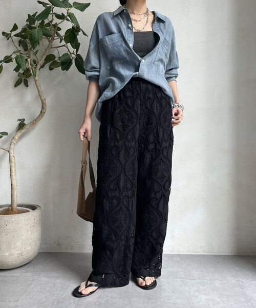 DouDou（ドゥドゥ）の「レースパンツ（その他パンツ・レディース・ブラック/ホワイト・FREE/TM）」の15枚目の写真