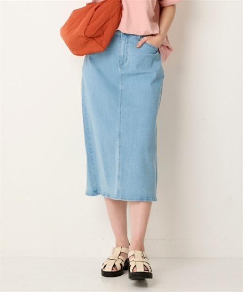 nissen(ニッセン)の「すごのびストレッチデニムスカート(ゆったりヒップ)<大きいサイズ有>(スカート・レディース・ネイビー/ブルー/ライトブルー・L/LL/3L/S/M)」の7枚目の写真