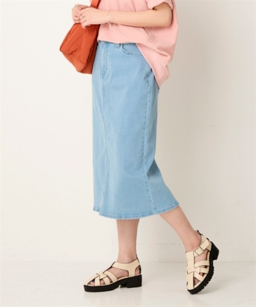 nissen(ニッセン)の「すごのびストレッチデニムスカート(ゆったりヒップ)<大きいサイズ有>(スカート・レディース・ネイビー/ブルー/ライトブルー・L/LL/3L/S/M)」の8枚目の写真