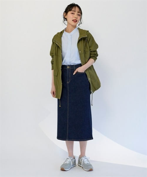 nissen(ニッセン)の「すごのびストレッチデニムスカート(ゆったりヒップ)<大きいサイズ有>(スカート・レディース・ネイビー/ブルー/ライトブルー・L/LL/3L/S/M)」の14枚目の写真