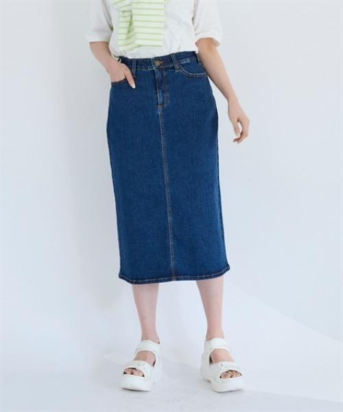 nissen(ニッセン)の「すごのびストレッチデニムスカート(ゆったりヒップ)<大きいサイズ有>(スカート・レディース・ネイビー/ブルー/ライトブルー・L/LL/3L/S/M)」の17枚目の写真