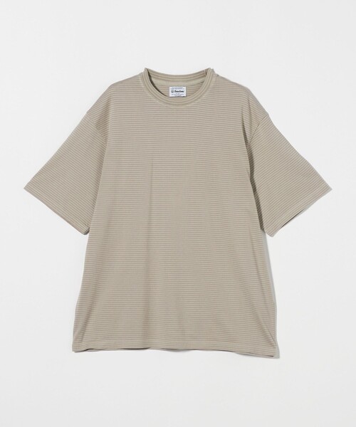 Yonetomi（ヨネトミ）の「【別注】＜Yonetomi＞ GARMENT DYE BORDER T-SHIRT/ガーメントダイ ボーダーTシャツ（Tシャツ/カットソー・メンズ・グレー系/ダークブラウン/ダークグレー/ネイビー/ベージュ・1/2/4/3）」の4枚目の写真