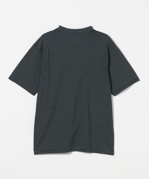 Yonetomi（ヨネトミ）の「【別注】＜Yonetomi＞ GARMENT DYE BORDER T-SHIRT/ガーメントダイ ボーダーTシャツ（Tシャツ/カットソー・メンズ・グレー系/ダークブラウン/ダークグレー/ネイビー/ベージュ・1/2/4/3）」の10枚目の写真