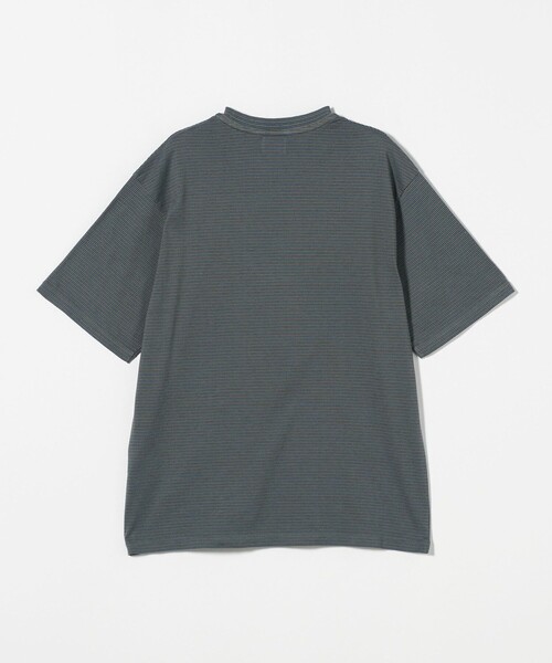 Yonetomi（ヨネトミ）の「【別注】＜Yonetomi＞ GARMENT DYE BORDER T-SHIRT/ガーメントダイ ボーダーTシャツ（Tシャツ/カットソー・メンズ・グレー系/ダークブラウン/ダークグレー/ネイビー/ベージュ・1/2/4/3）」の12枚目の写真