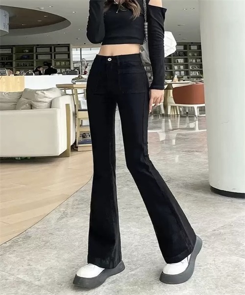 Dream garden(ドリームガーデン)の「ストレッチデニムフレアパンツ(デニムパンツ・レディース・ブラック・S/M/XL/2XL/L)」の10枚目の写真
