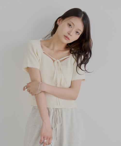 Moschino フリントニットトレス 242D04855403 1002BIANCO MOSCHINO CHEAP AND CHIC モスキーノ チープアンドシック