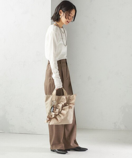 WEB限定】チャーム 付き フリル トート（トートバッグ）｜SHIPS