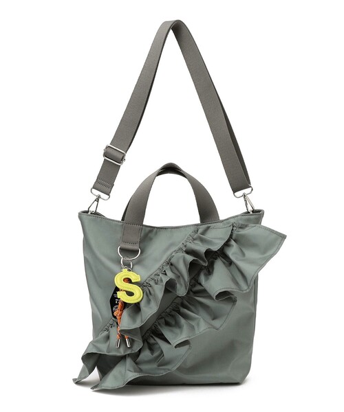 WEB限定】チャーム 付き フリル トート（トートバッグ）｜SHIPS