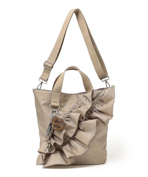 SHIPS（シップス）の「【WEB限定】チャーム 付き フリル トート（トートバッグ・レディース・ブラウン/ブラック/グレー/ベージュ・ONE SIZE）」の9枚目の写真