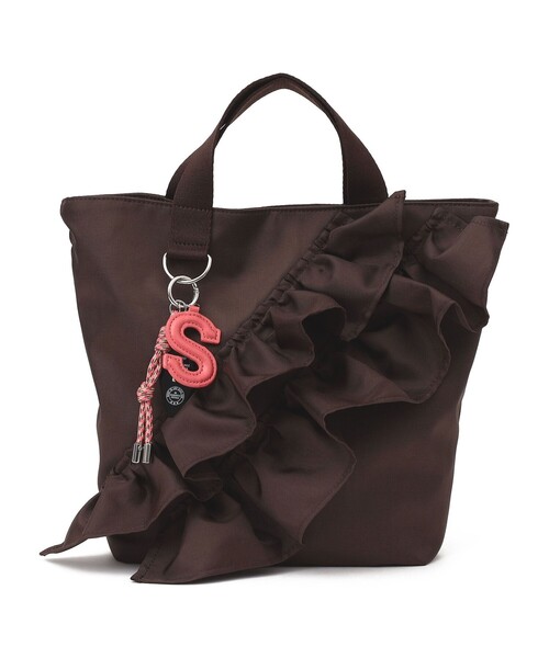 SHIPS（シップス）の「【WEB限定】チャーム 付き フリル トート（トートバッグ・レディース・ブラウン/ブラック/グレー/ベージュ・ONE SIZE）」の7枚目の写真