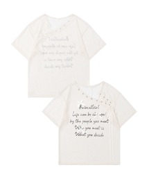 【HOOK】for girls メッセージレースアップTシャツ (SS)