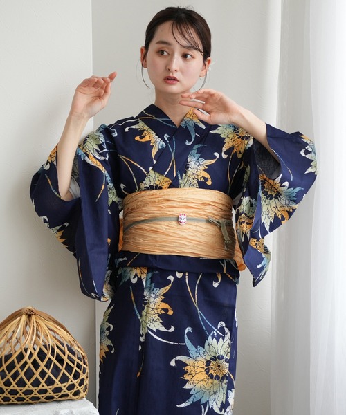 浴衣3点セット ニコアンティークオリジナル 国内染色 ※明日までの限定お値下げ※ utatane 浴衣 選べる浴衣3点セット ニコアンティークオリジナル